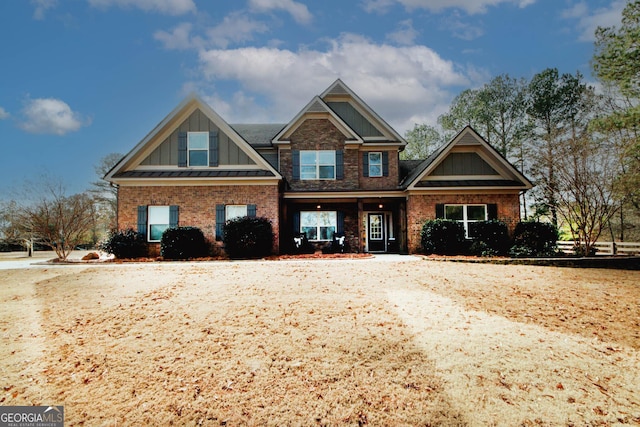 view of front of home with a front yard