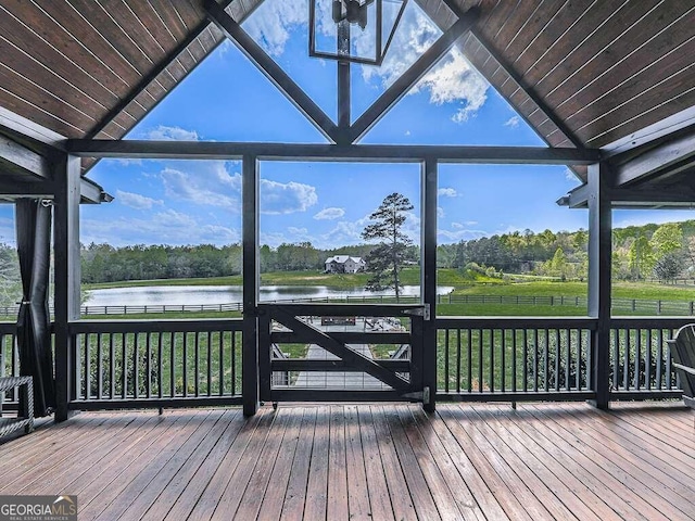 42 Lone Pine Dr, Morganton, GA 30560 - wooden terrace with a water view and view of scattered trees