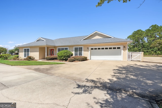 ranch-style house with a garage