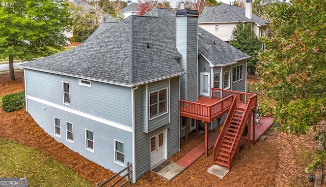 exterior space featuring a deck