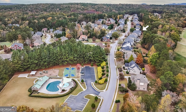 birds eye view of property