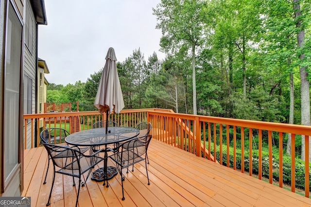 view of wooden terrace