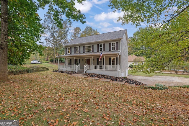 view of front of home with covered porch