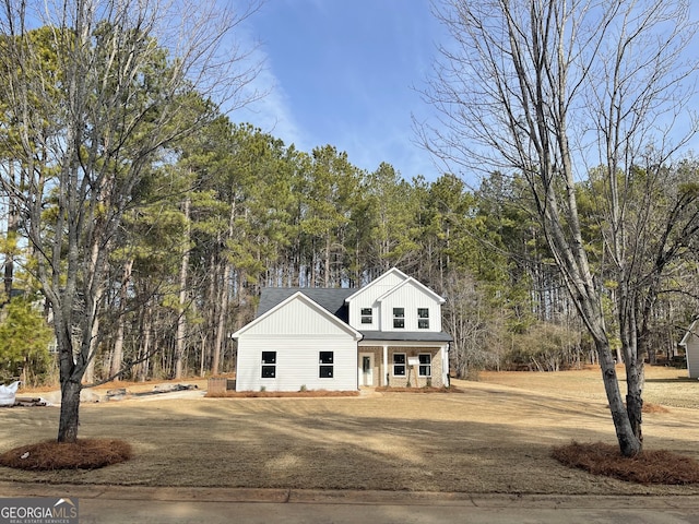 view of front of home with covered porch