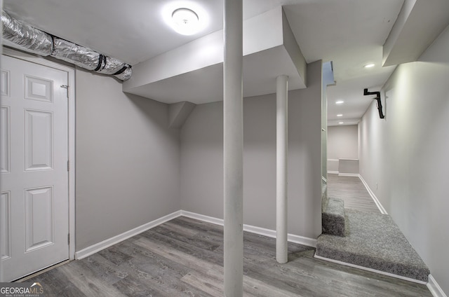 1204 Westridge Rd SW, Atlanta, GA 30311 - finished basement featuring wood finished floors, baseboards, and recessed lighting
