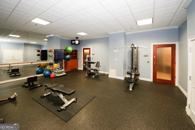 view of workout area