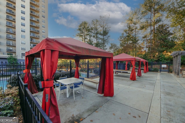 view of home's community featuring a gazebo