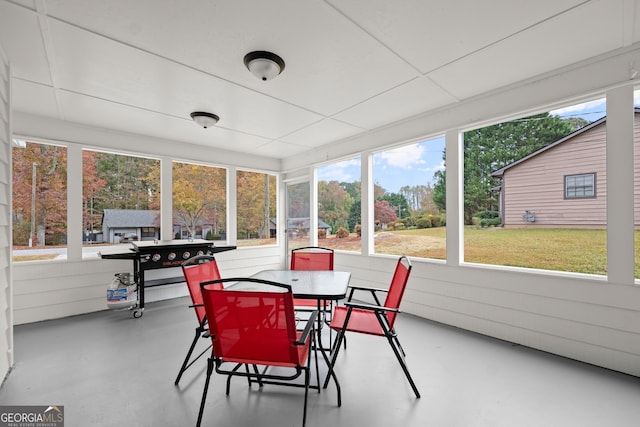 view of sunroom