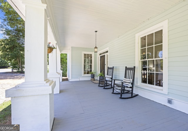 view of patio / terrace with a porch