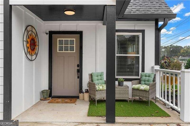 view of doorway to property