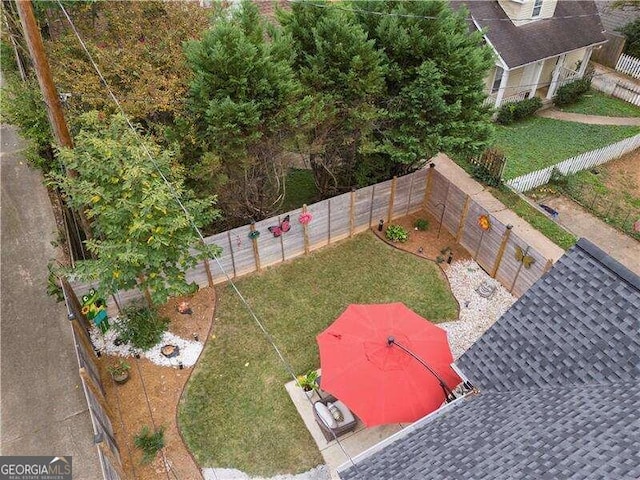 birds eye view of property