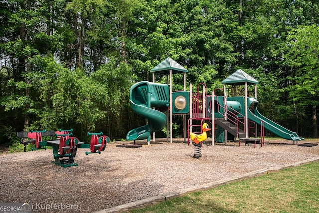 view of jungle gym