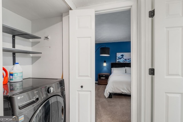 laundry room featuring carpet