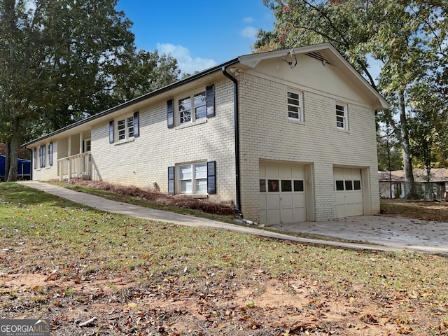 view of home's exterior featuring a garage