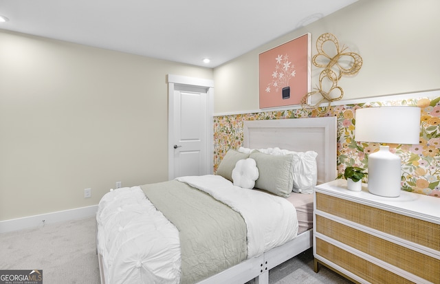 bedroom with carpet flooring