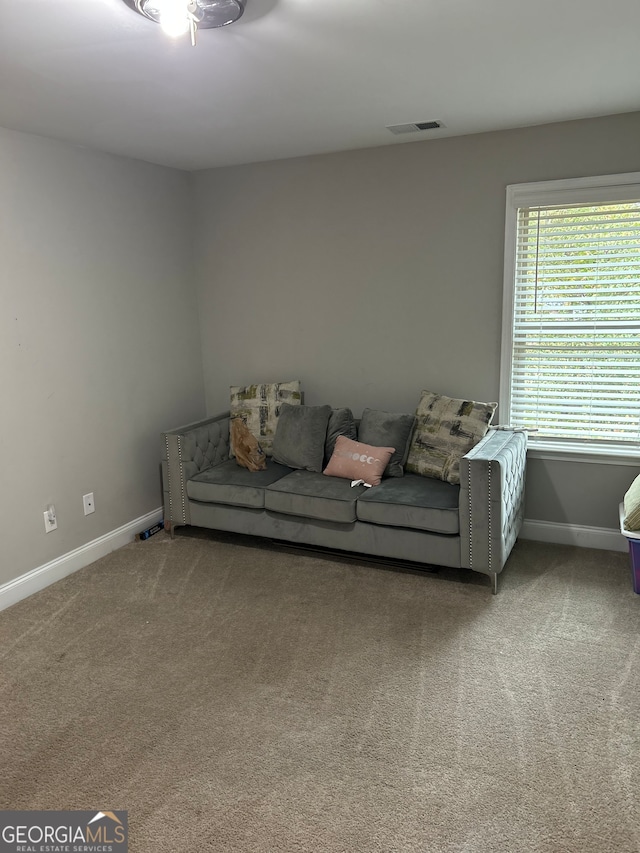 view of carpeted living room