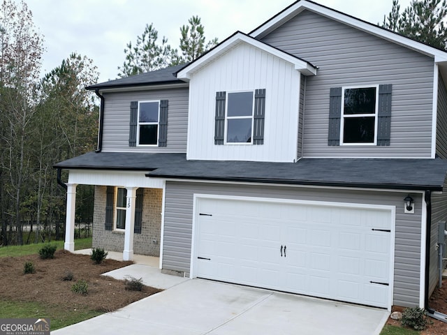 view of front of home featuring a garage