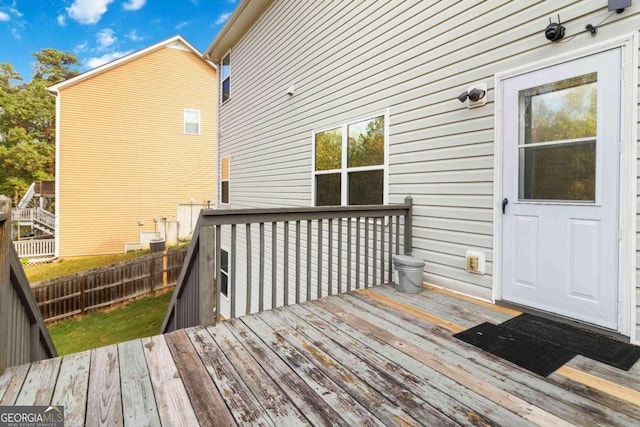 view of wooden deck