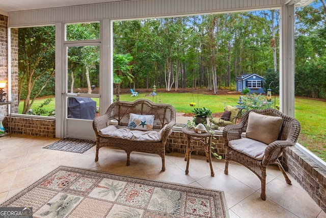 view of sunroom / solarium