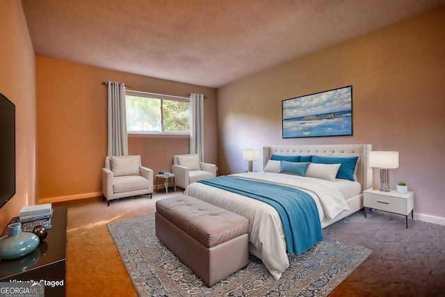 view of carpeted bedroom