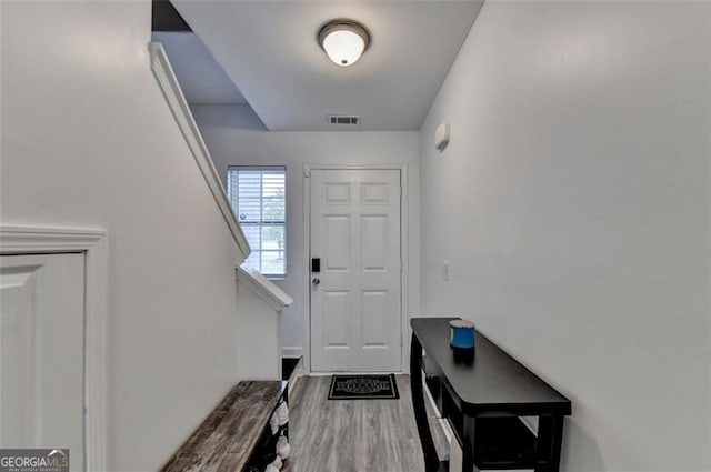 entryway featuring hardwood / wood-style floors