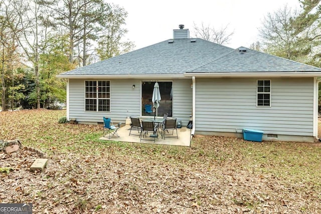 back of house featuring a patio