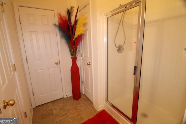 bathroom featuring walk in shower