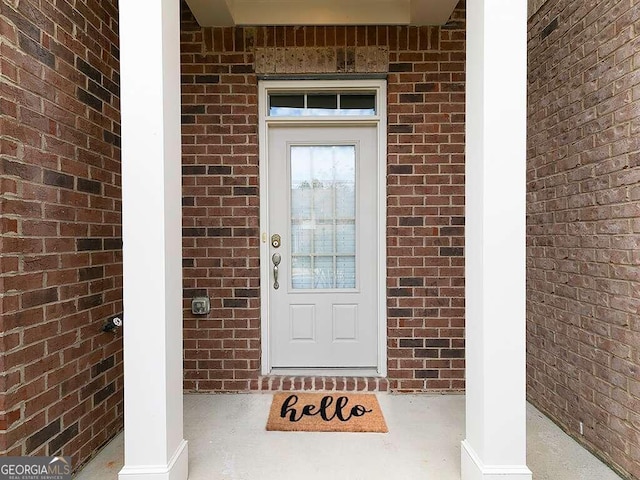 view of doorway to property