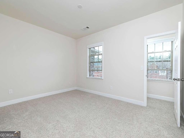 view of carpeted empty room