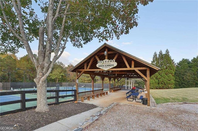 surrounding community with a gazebo