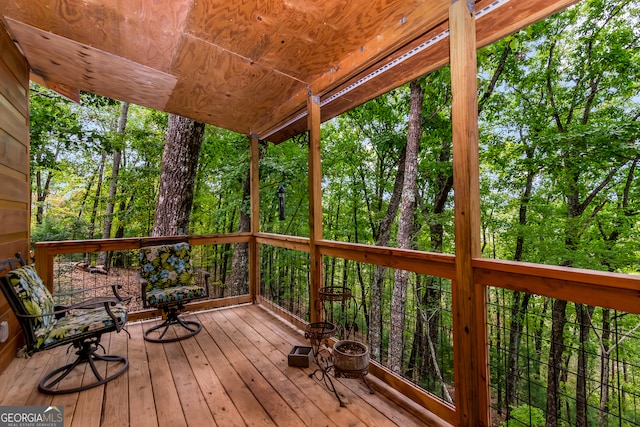 view of wooden terrace