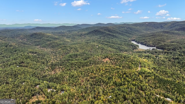 view of mountain feature with a water view