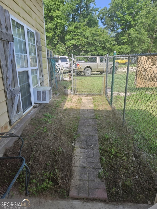 view of yard with cooling unit