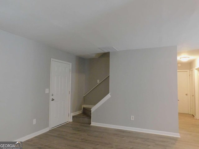 empty room featuring light hardwood / wood-style flooring