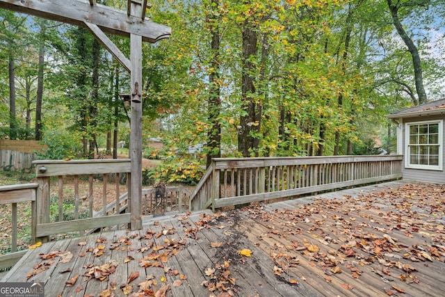 view of wooden terrace