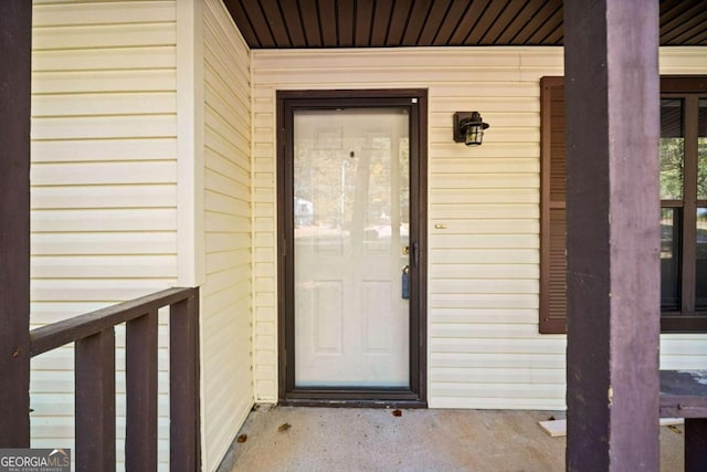 view of doorway to property