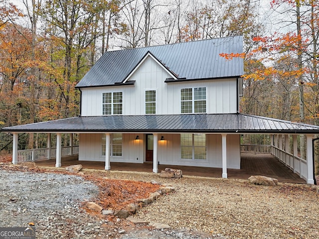 farmhouse with covered porch