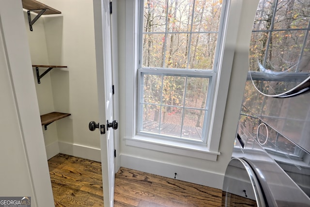 interior space featuring hardwood / wood-style floors