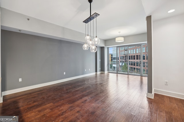 interior space featuring dark hardwood / wood-style flooring