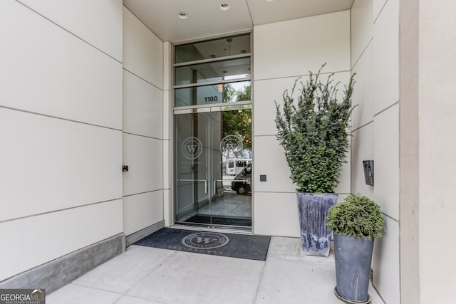 view of doorway to property