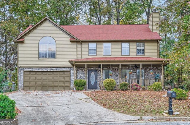 view of front of house featuring covered porch