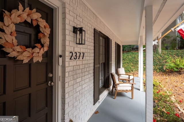 view of patio featuring covered porch