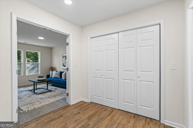 interior space with wood-type flooring