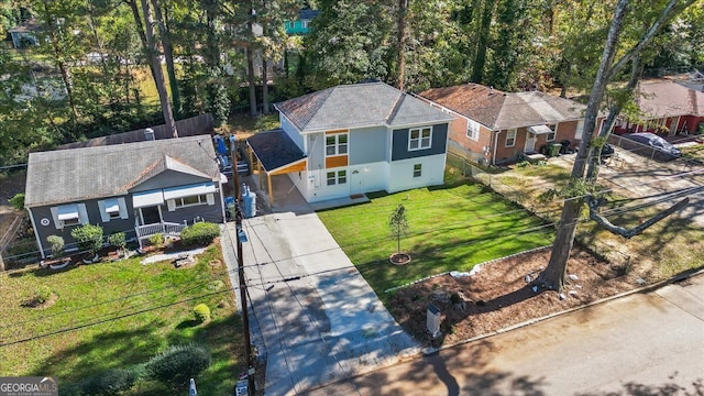 birds eye view of property