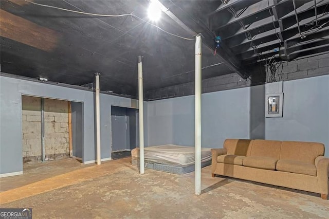 view of basement