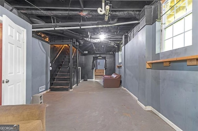 view of basement