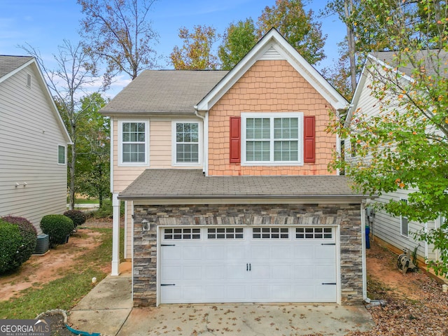 view of front of house featuring a garage