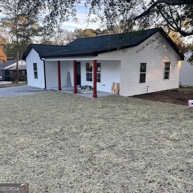 view of single story home