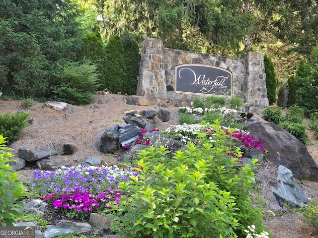 view of community sign