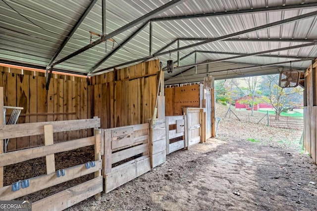 view of horse barn